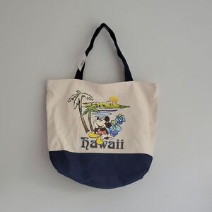 Disney Store Mickey Mouse Hawii Canvas Tote Bag